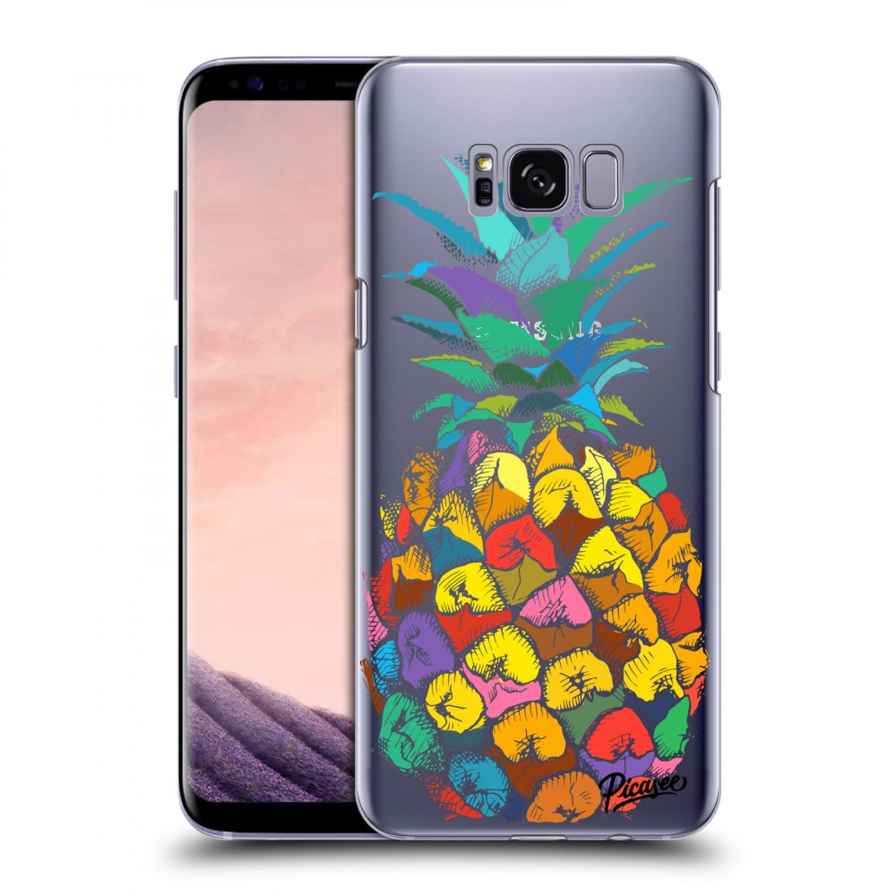 Picasee silikonový průhledný obal pro Samsung Galaxy S8 G950F - Pineapple