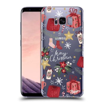 Picasee silikonový průhledný obal pro Samsung Galaxy S8 G950F - Christmas
