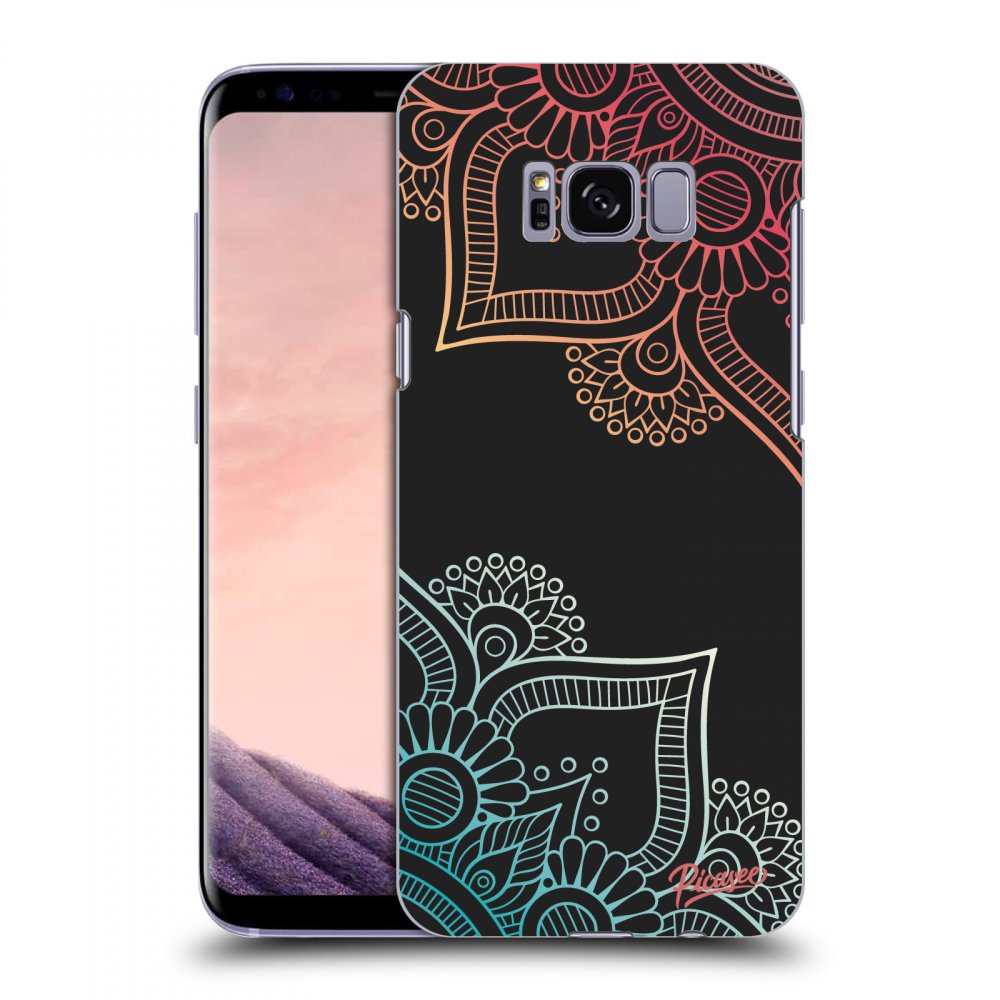 Picasee silikonový černý obal pro Samsung Galaxy S8 G950F - Flowers pattern
