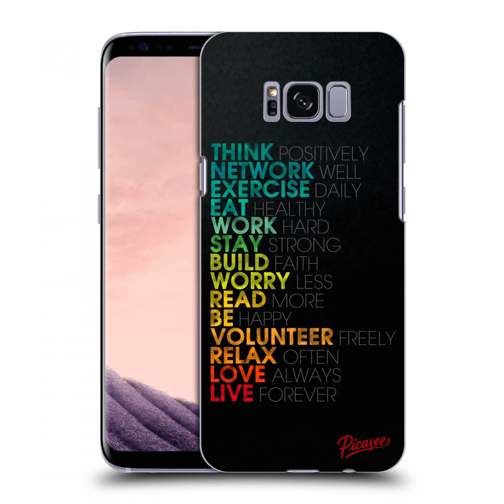 Picasee silikonový černý obal pro Samsung Galaxy S8 G950F - Motto life
