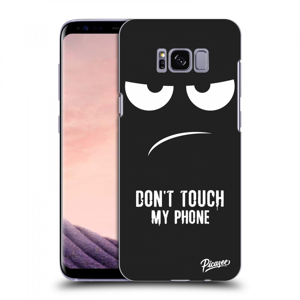 Picasee silikonový černý obal pro Samsung Galaxy S8 G950F - Don't Touch My Phone