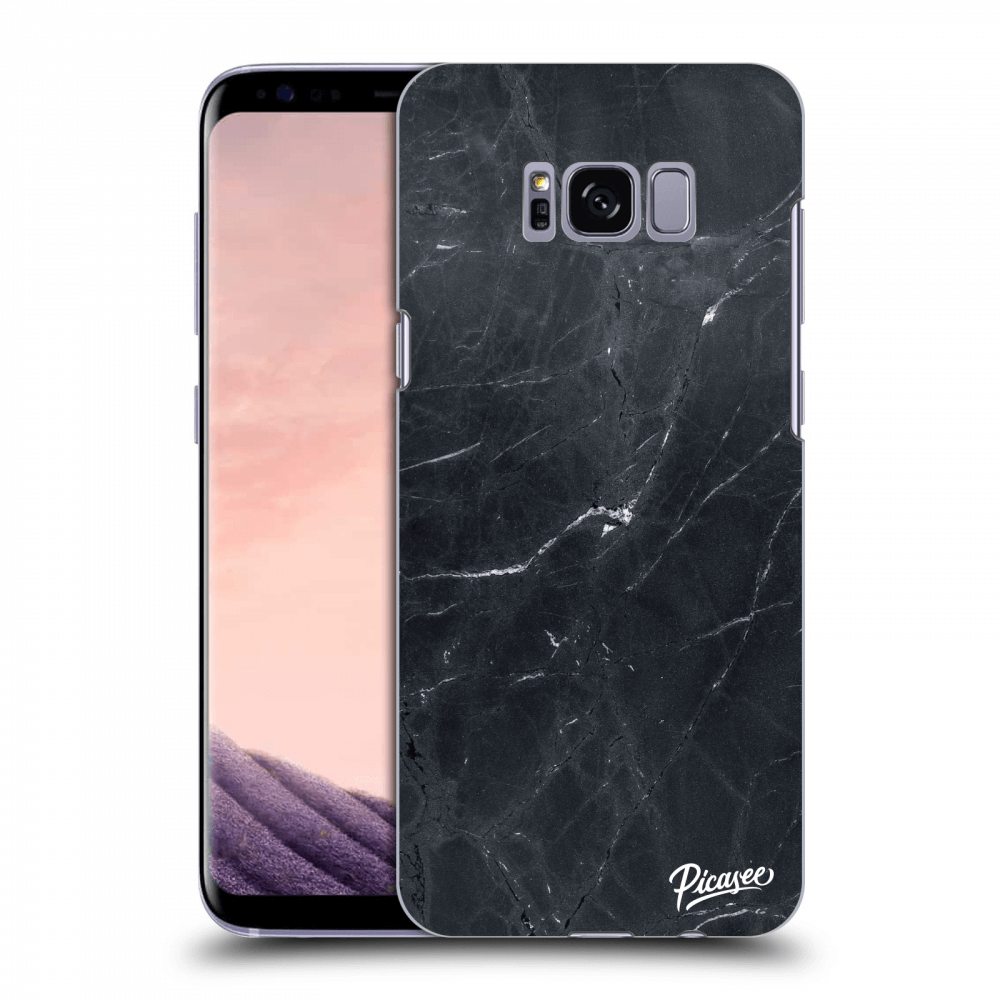 Picasee silikonový průhledný obal pro Samsung Galaxy S8 G950F - Black marble