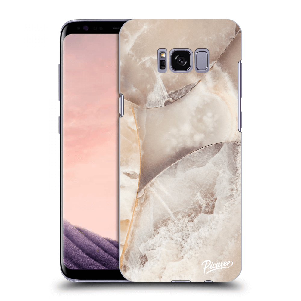 Picasee silikonový průhledný obal pro Samsung Galaxy S8 G950F - Cream marble
