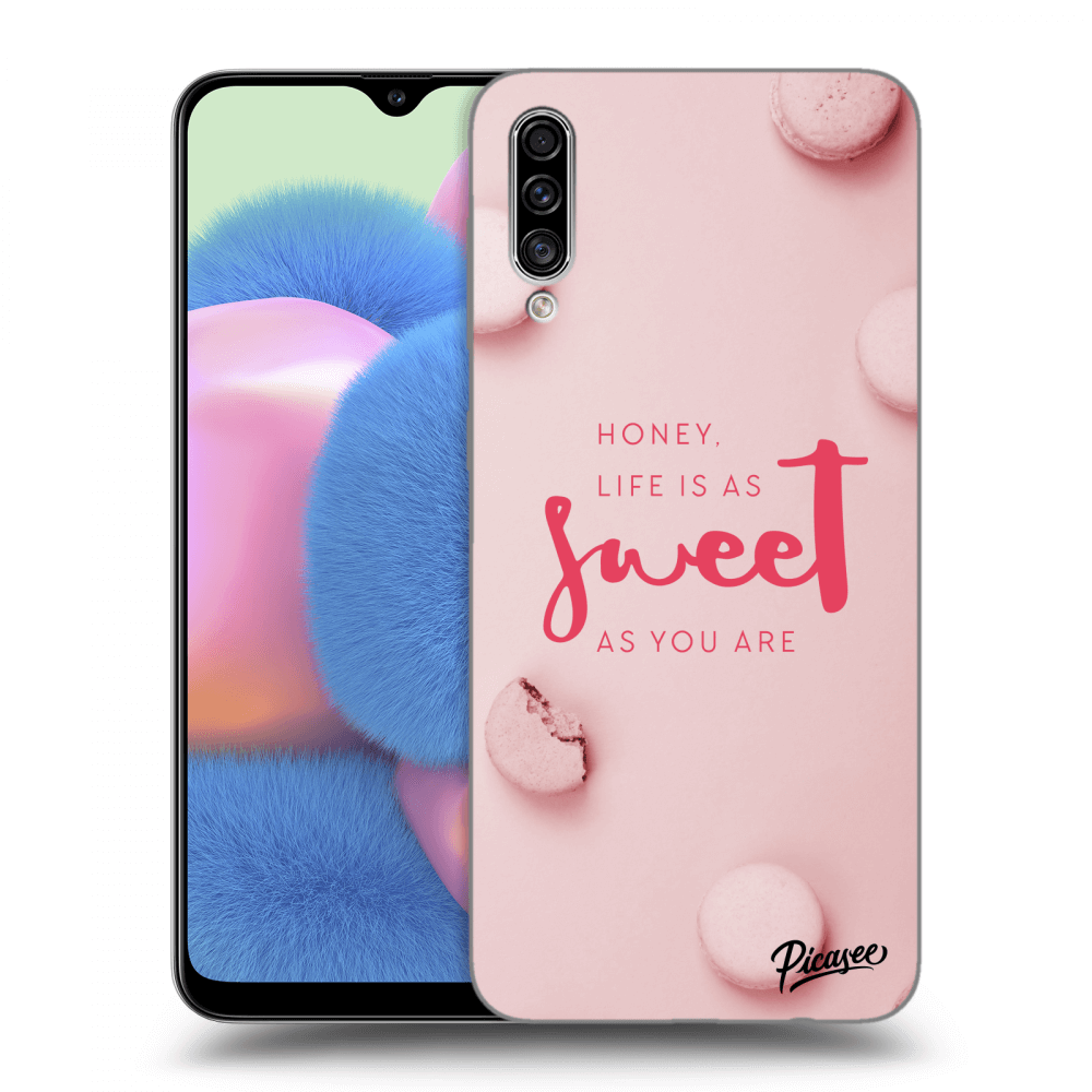 Picasee silikonový průhledný obal pro Samsung Galaxy A30s A307F - Life is as sweet as you are