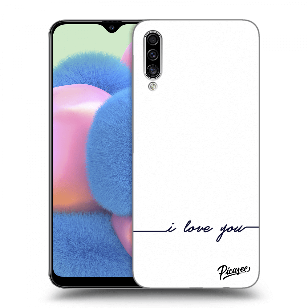 Picasee silikonový průhledný obal pro Samsung Galaxy A30s A307F - I love you