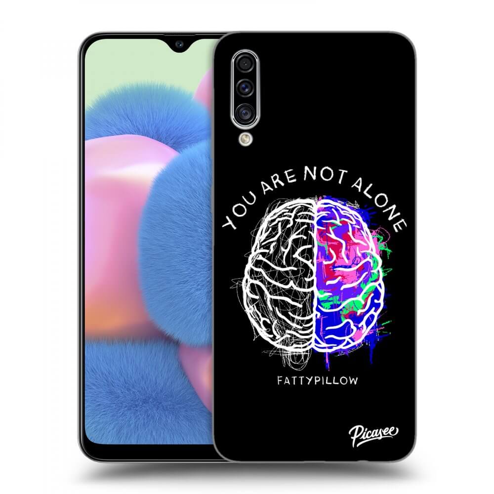 Picasee silikonový průhledný obal pro Samsung Galaxy A30s A307F - Brain - White