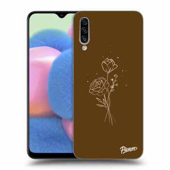 Obal pro Samsung Galaxy A30s A307F - Brown flowers