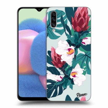 Picasee silikonový průhledný obal pro Samsung Galaxy A30s A307F - Rhododendron