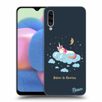 Picasee silikonový průhledný obal pro Samsung Galaxy A30s A307F - Believe In Unicorns
