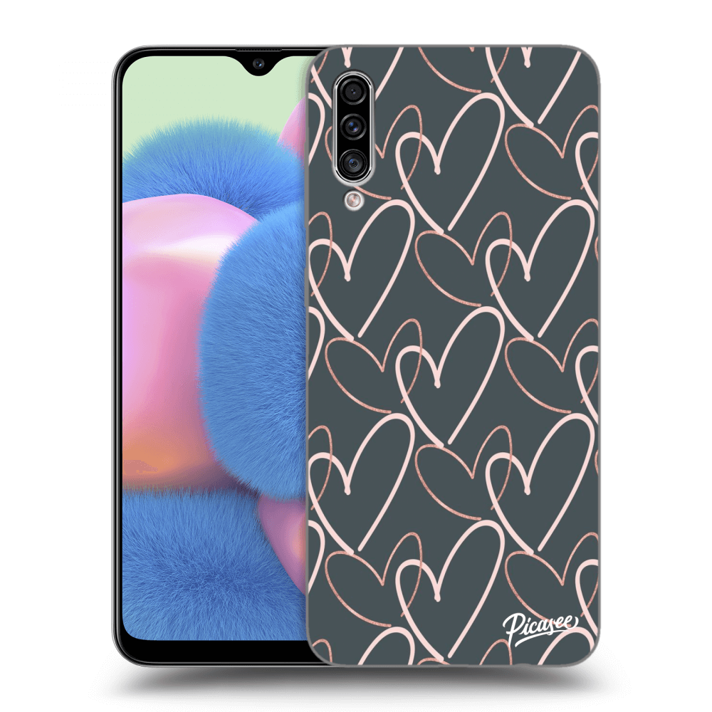 Picasee silikonový černý obal pro Samsung Galaxy A30s A307F - Lots of love