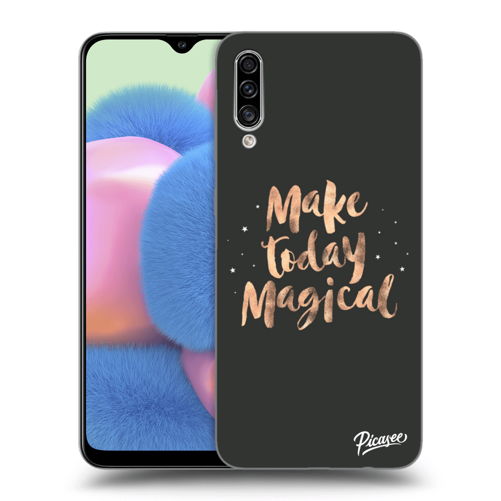 Picasee silikonový průhledný obal pro Samsung Galaxy A30s A307F - Make today Magical
