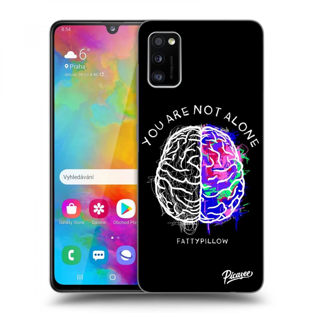 Picasee silikonový černý obal pro Samsung Galaxy A41 A415F - Brain - White