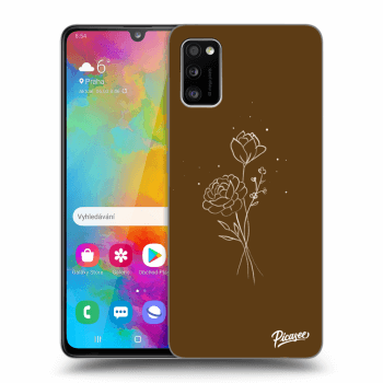 Obal pro Samsung Galaxy A41 A415F - Brown flowers