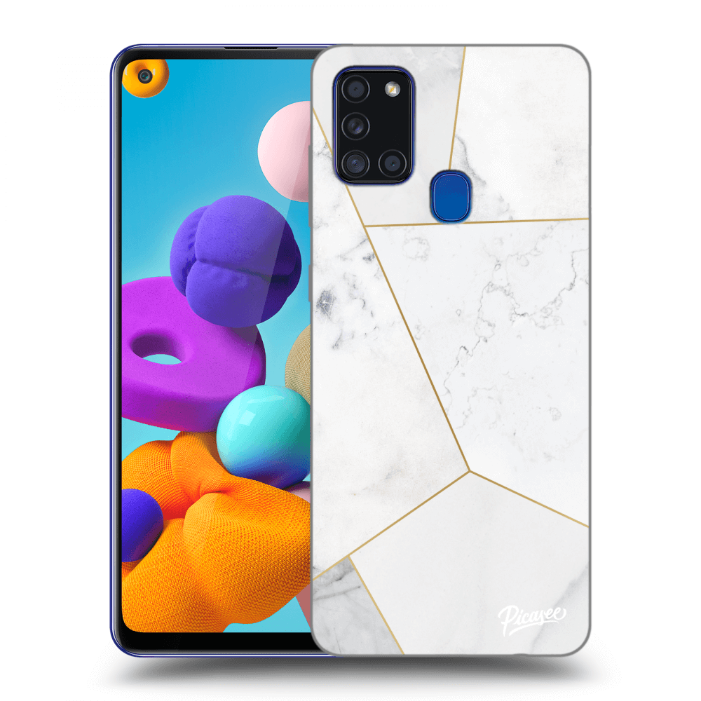 Picasee ULTIMATE CASE pro Samsung Galaxy A21s - White tile