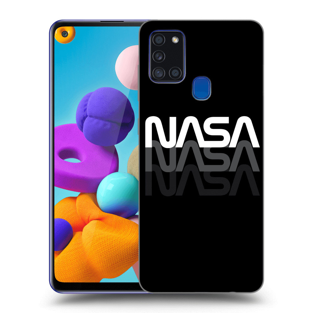 Picasee silikonový černý obal pro Samsung Galaxy A21s - NASA Triple