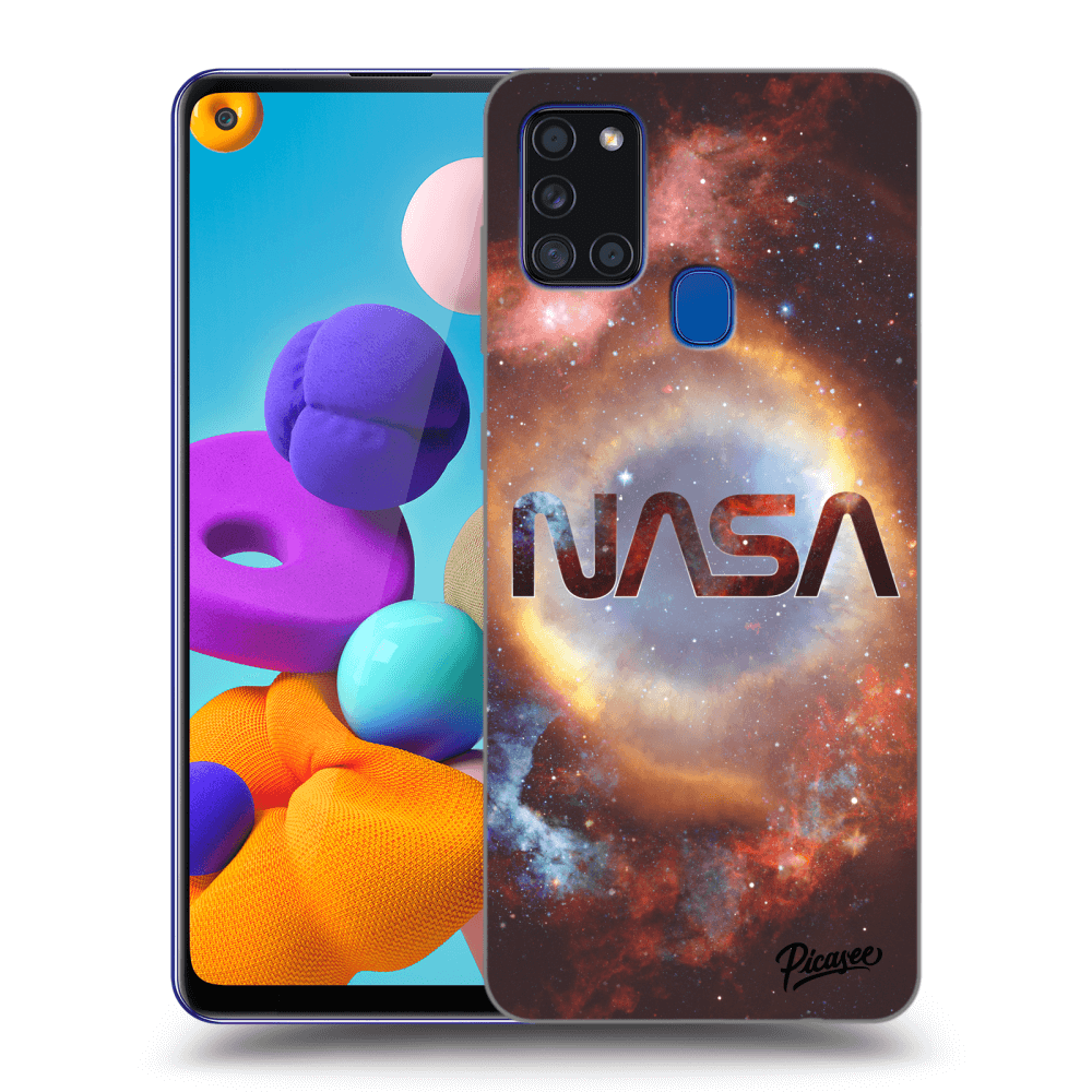 Picasee silikonový černý obal pro Samsung Galaxy A21s - Nebula