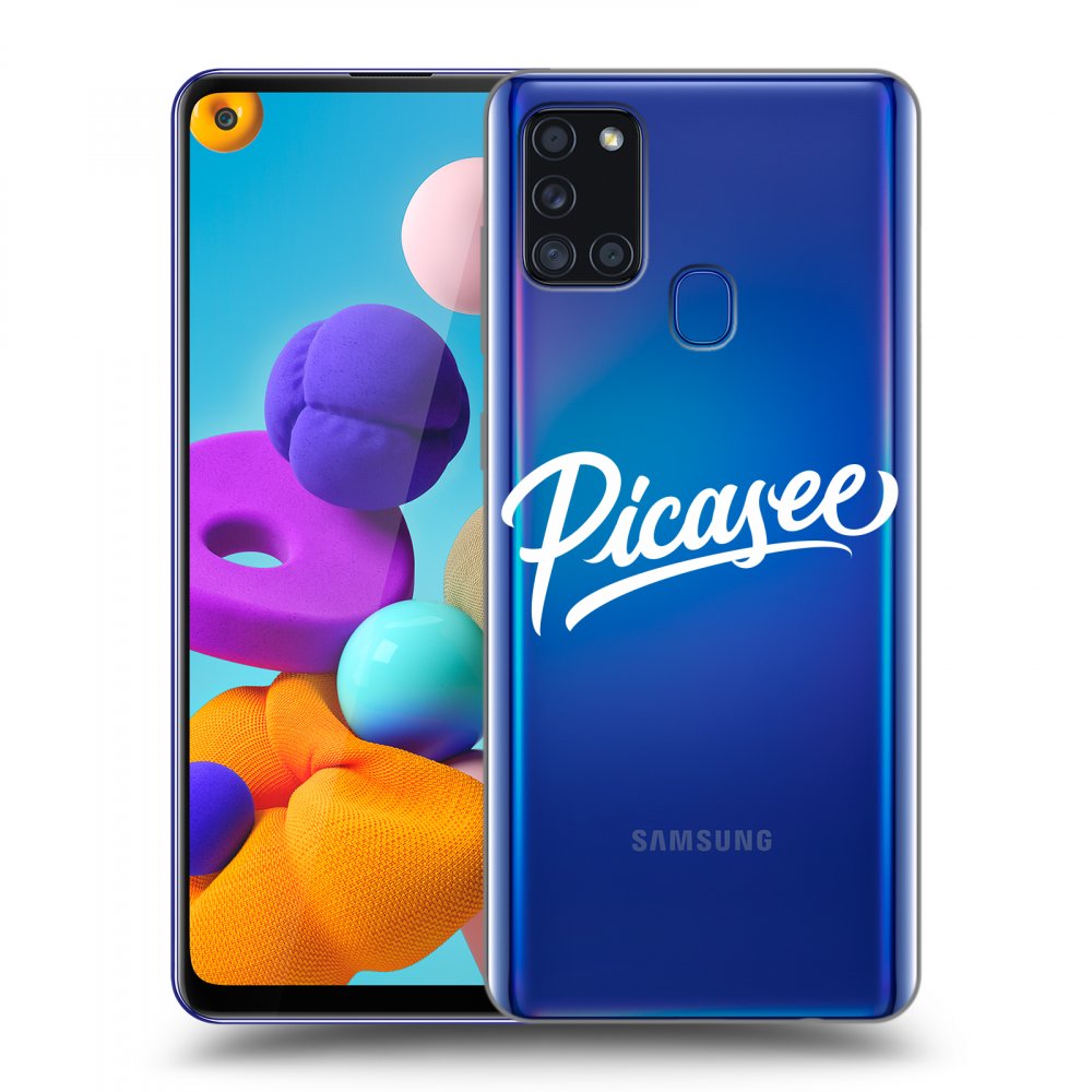 Picasee silikonový průhledný obal pro Samsung Galaxy A21s - Picasee - White