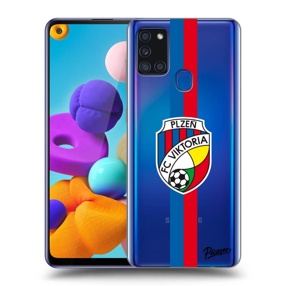 Picasee silikonový průhledný obal pro Samsung Galaxy A21s - FC Viktoria Plzeň H