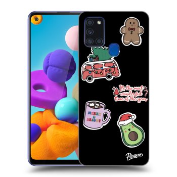 Obal pro Samsung Galaxy A21s - Christmas Stickers