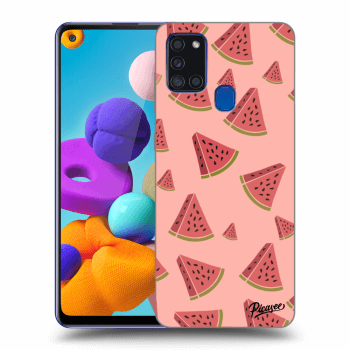 Picasee silikonový černý obal pro Samsung Galaxy A21s - Watermelon