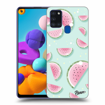 Picasee silikonový černý obal pro Samsung Galaxy A21s - Watermelon 2