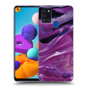 Obal pro Samsung Galaxy A21s - Purple glitter