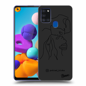 Picasee silikonový černý obal pro Samsung Galaxy A21s - Forehead kiss