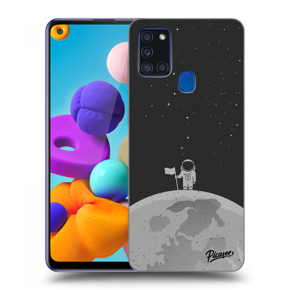 Picasee silikonový černý obal pro Samsung Galaxy A21s - Astronaut
