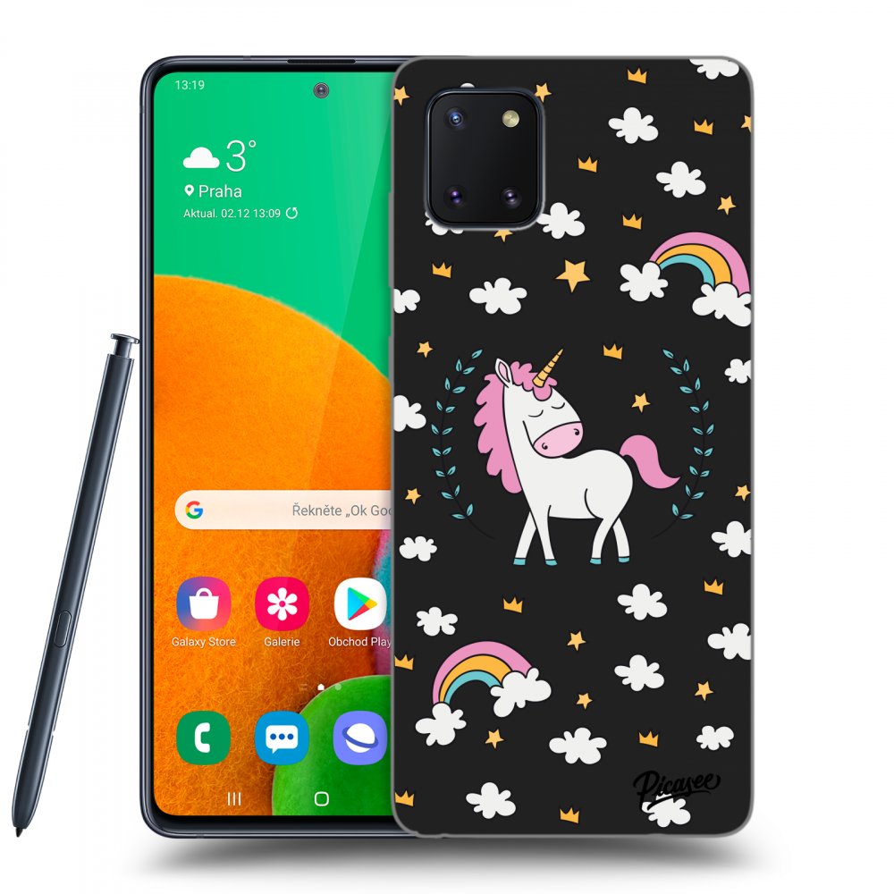 Silikonový černý Obal Pro Samsung Galaxy Note 10 Lite N770F - Unicorn Star Heaven