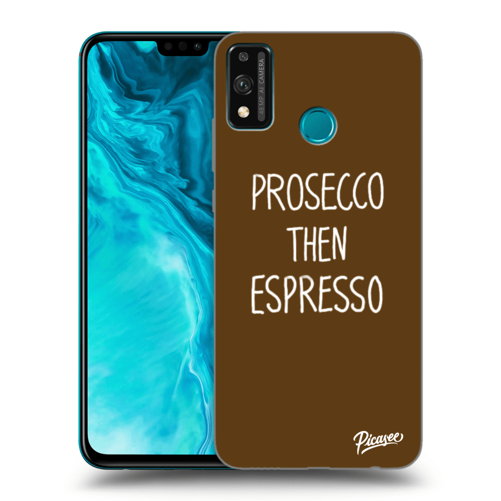 Picasee silikonový černý obal pro Honor 9X Lite - Prosecco then espresso