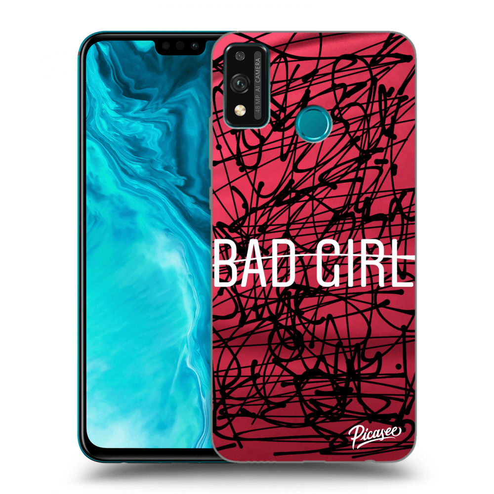 Picasee silikonový průhledný obal pro Honor 9X Lite - Bad girl