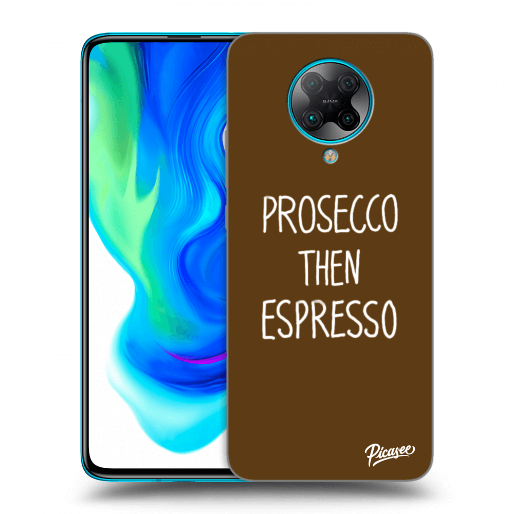 Picasee silikonový černý obal pro Xiaomi Poco F2 Pro - Prosecco then espresso