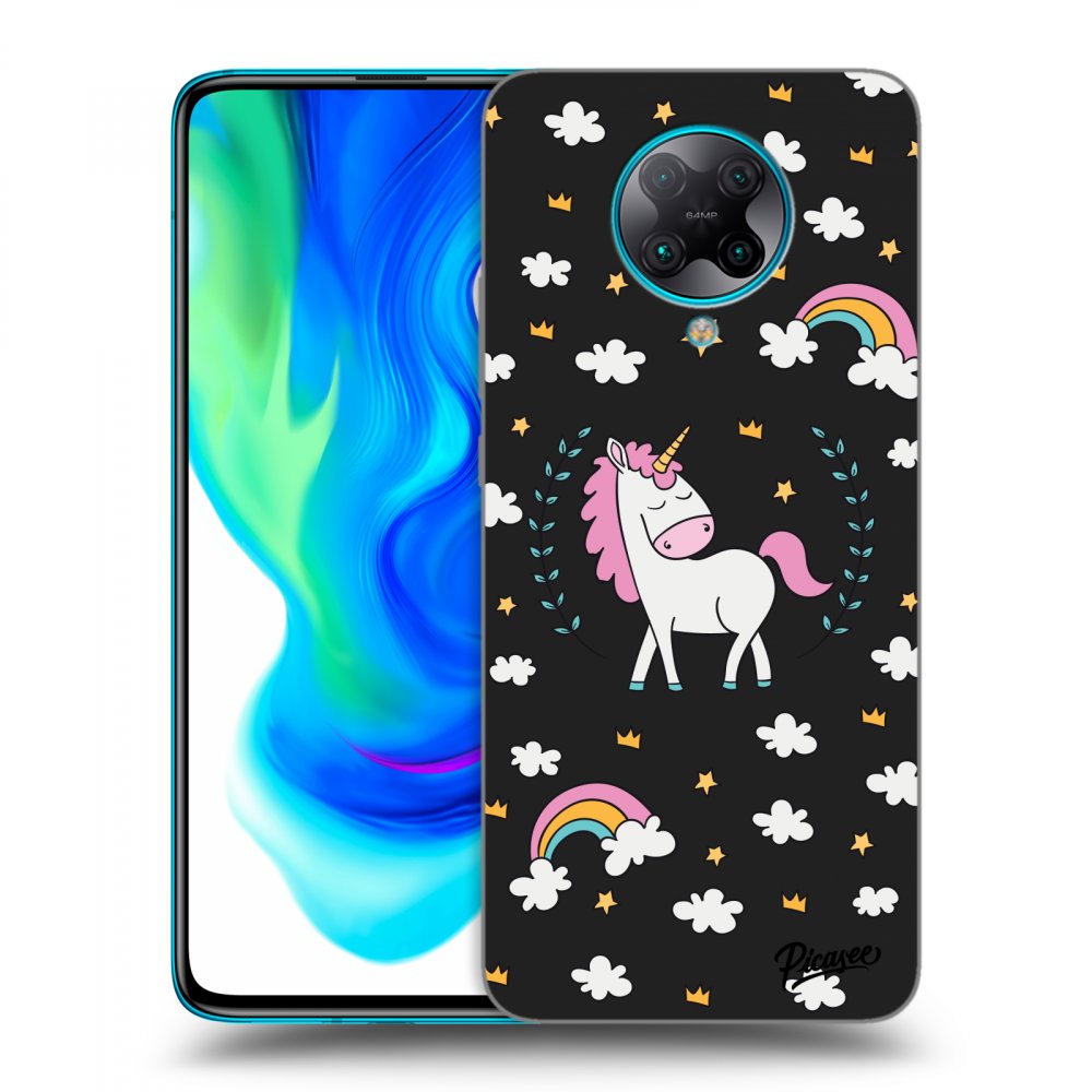 Picasee silikonový černý obal pro Xiaomi Poco F2 Pro - Unicorn star heaven