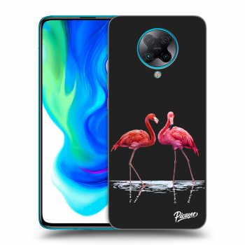 Picasee silikonový černý obal pro Xiaomi Poco F2 Pro - Flamingos couple