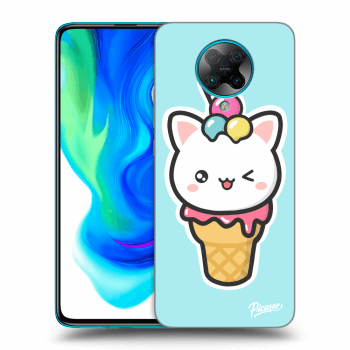 Picasee silikonový průhledný obal pro Xiaomi Poco F2 Pro - Ice Cream Cat