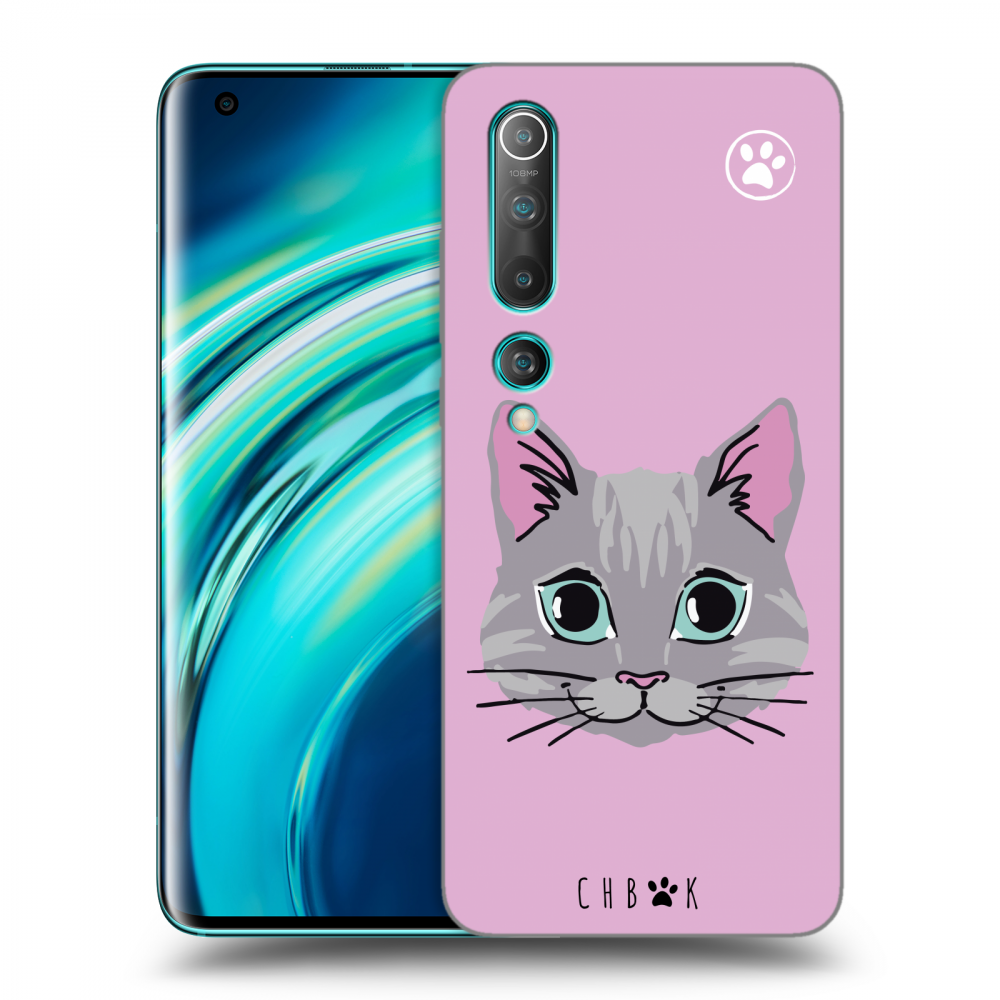Picasee silikonový průhledný obal pro Xiaomi Mi 10 - Chybí mi kočky - Růžová
