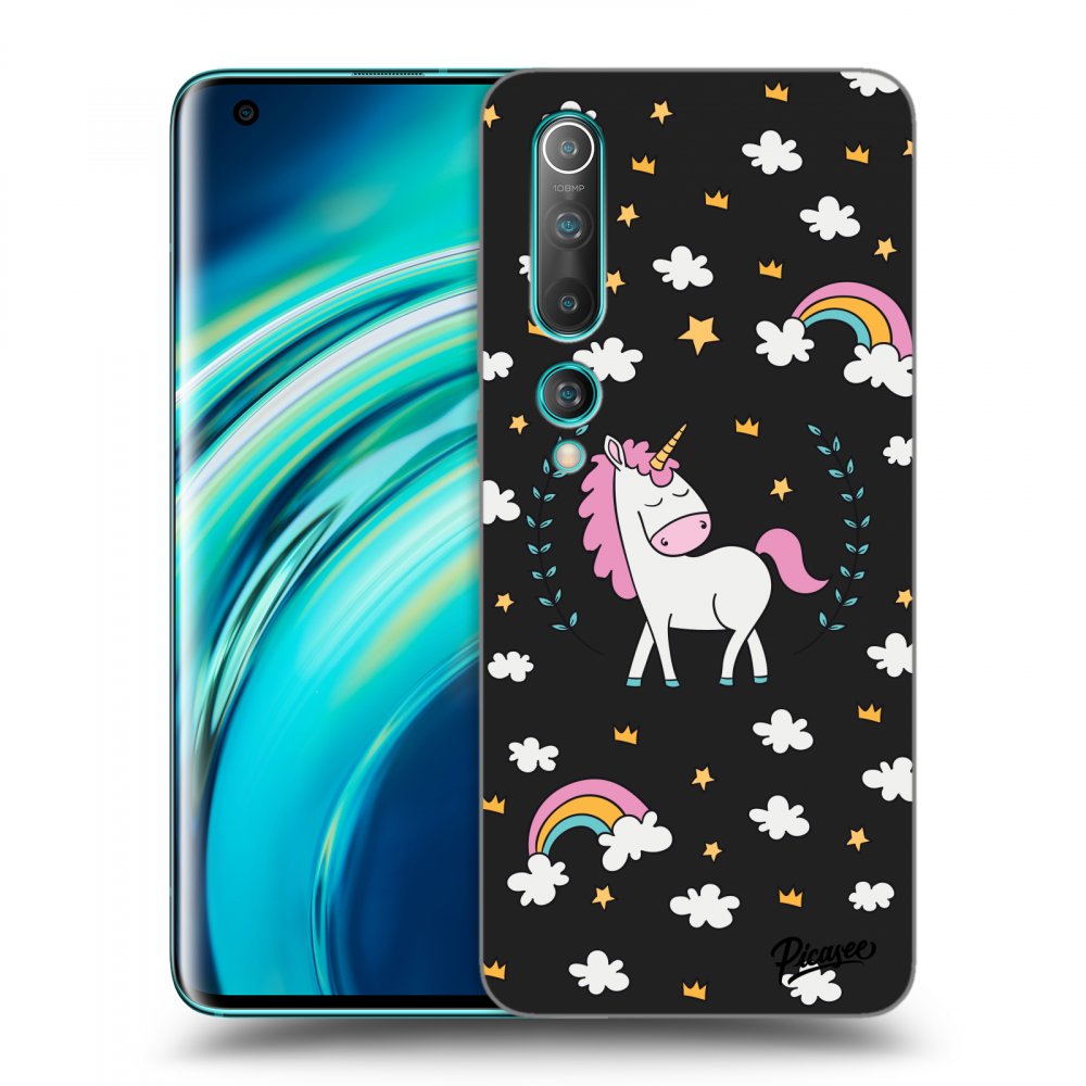Picasee silikonový černý obal pro Xiaomi Mi 10 - Unicorn star heaven
