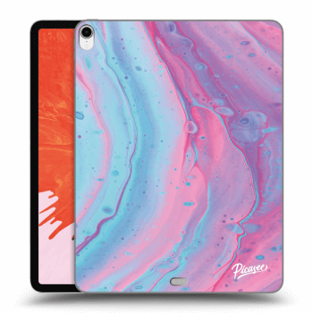Picasee silikonový průhledný obal pro Apple iPad Pro 12.9" 2018 (3. gen) - Pink liquid