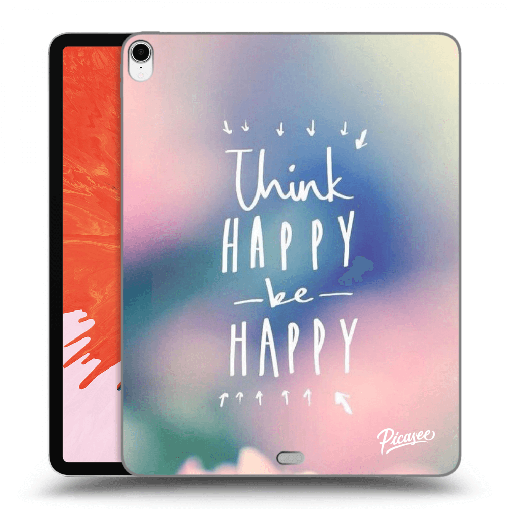 Picasee silikonový průhledný obal pro Apple iPad Pro 12.9" 2018 (3. gen) - Think happy be happy