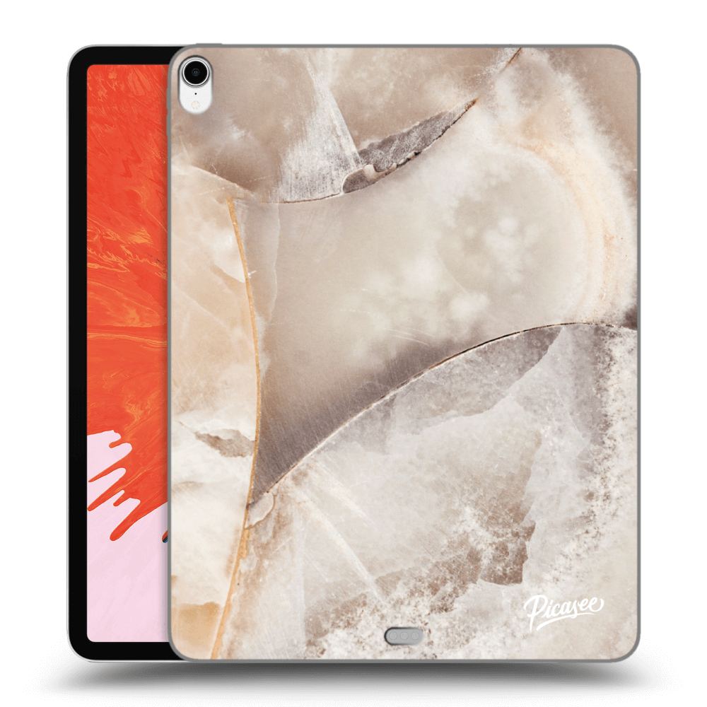 Picasee silikonový průhledný obal pro Apple iPad Pro 12.9" 2018 (3. gen) - Cream marble