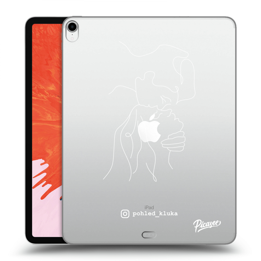 Picasee silikonový průhledný obal pro Apple iPad Pro 12.9" 2018 (3. gen) - Forehead kiss White