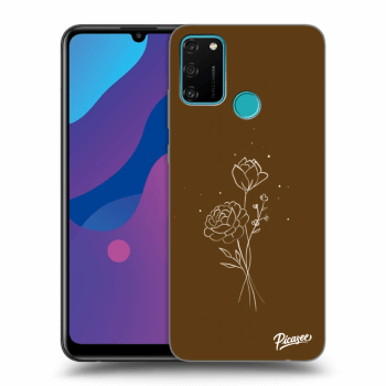Obal pro Honor 9A - Brown flowers