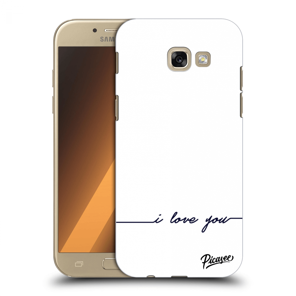 Picasee silikonový průhledný obal pro Samsung Galaxy A5 2017 A520F - I love you