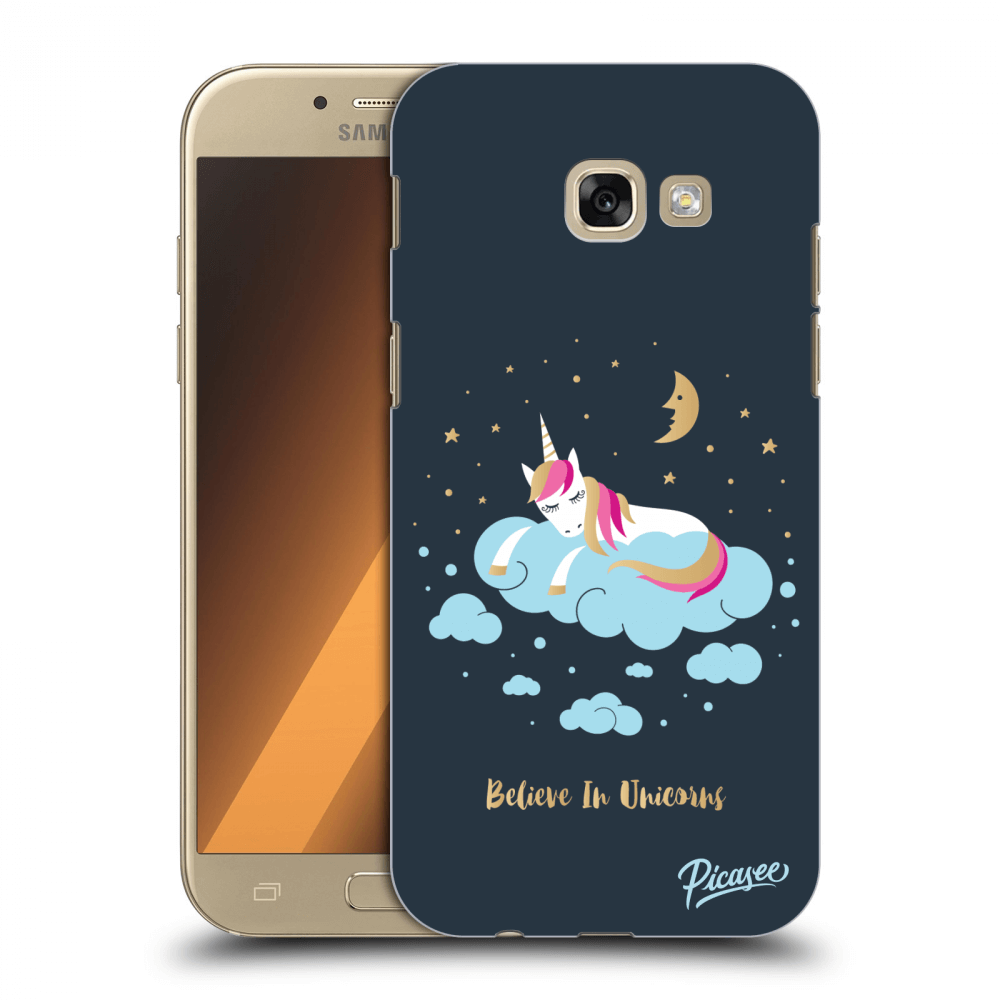 Picasee silikonový průhledný obal pro Samsung Galaxy A5 2017 A520F - Believe In Unicorns