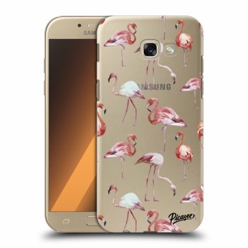 Picasee silikonový průhledný obal pro Samsung Galaxy A5 2017 A520F - Flamingos