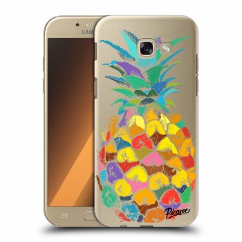 Picasee silikonový průhledný obal pro Samsung Galaxy A5 2017 A520F - Pineapple