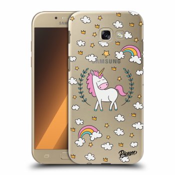 Picasee silikonový průhledný obal pro Samsung Galaxy A5 2017 A520F - Unicorn star heaven