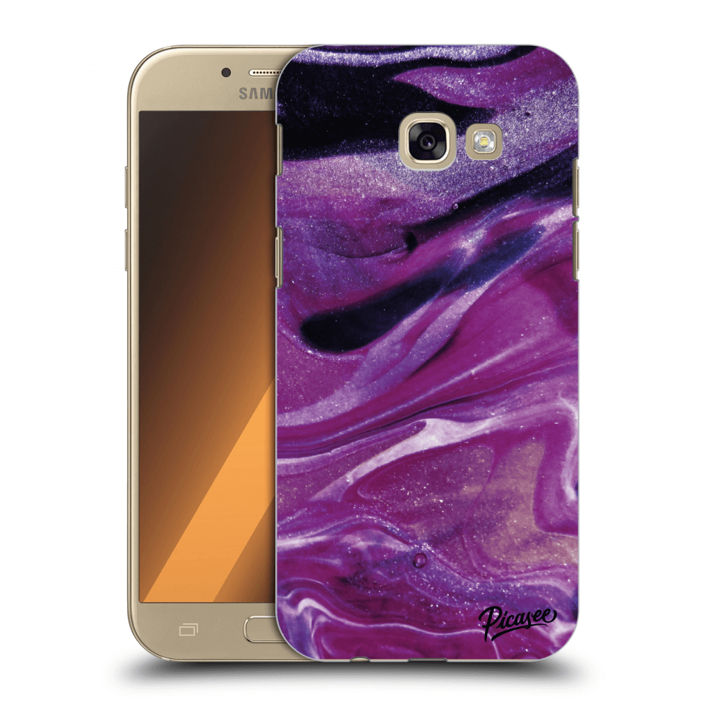 Picasee plastový průhledný obal pro Samsung Galaxy A5 2017 A520F - Purple glitter
