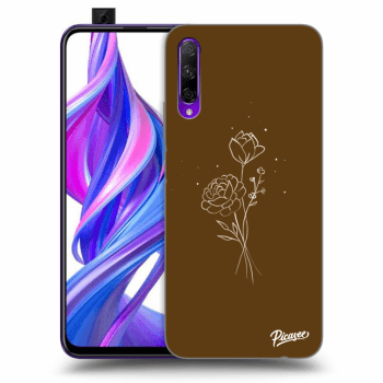 Obal pro Honor 9X Pro - Brown flowers