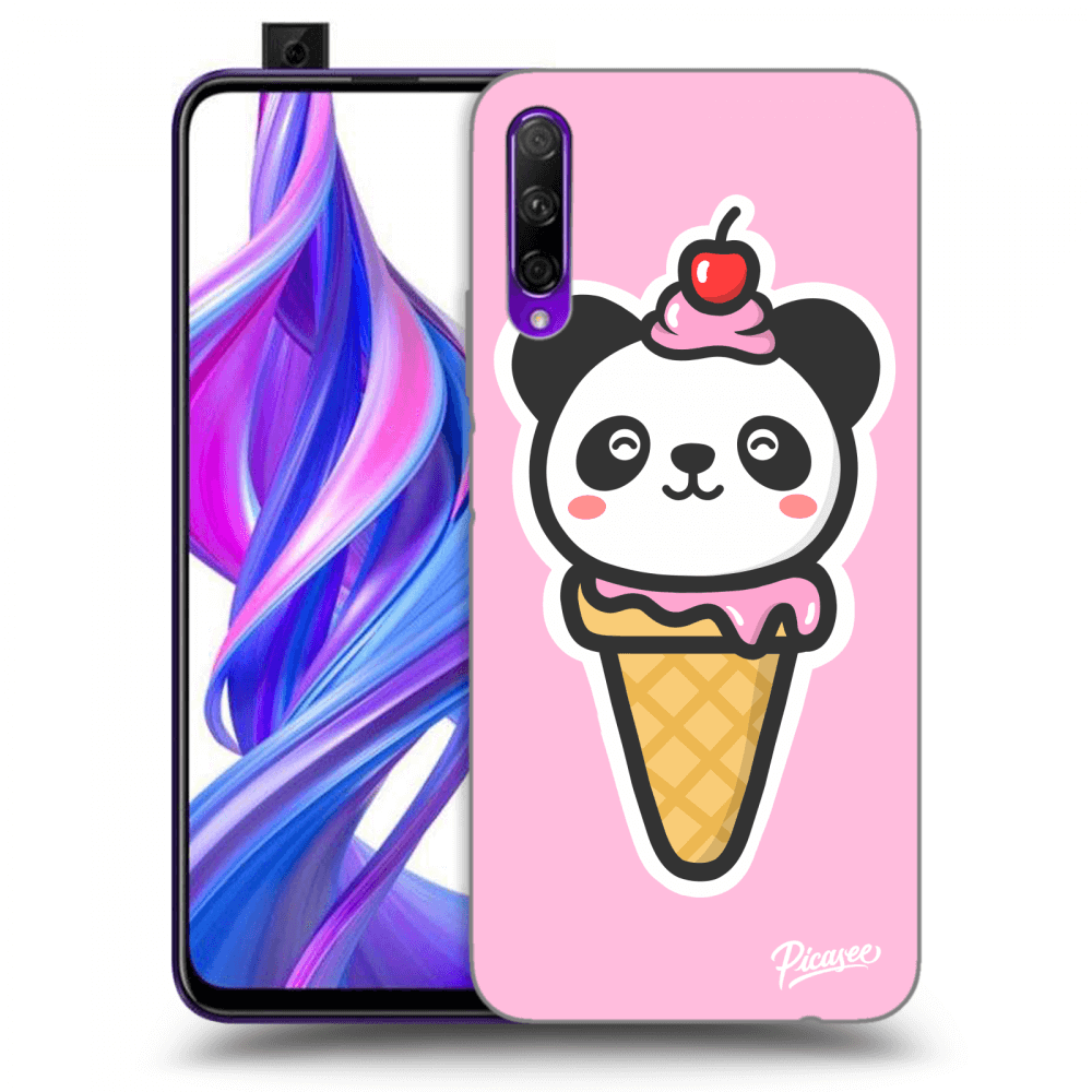 Picasee silikonový průhledný obal pro Honor 9X Pro - Ice Cream Panda